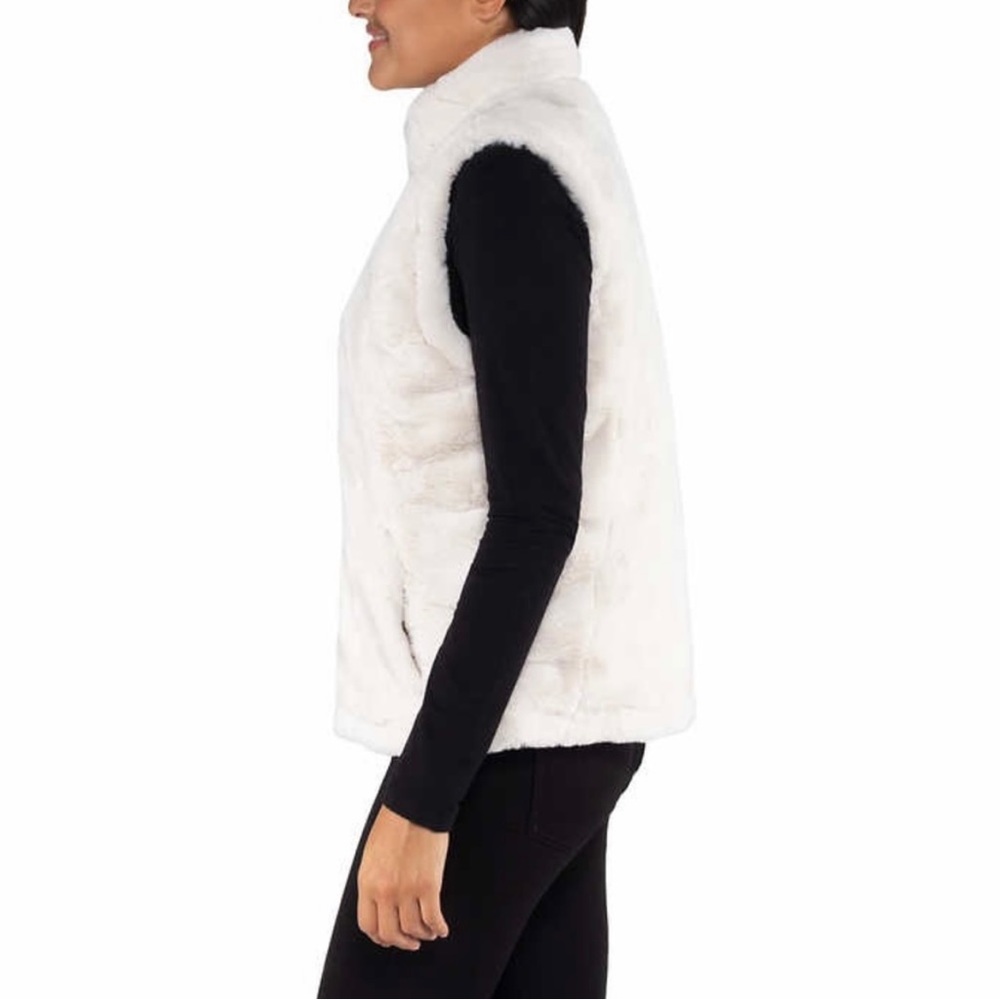 Original Nicole Miller, Reversible Vest, Size Medium, Off-White/Ivory - Picture 3 of 13